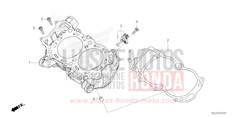 CYLINDER for Hornet 750 MAT IRIDIUM GRAY METALLIC (NHC64) from 2023